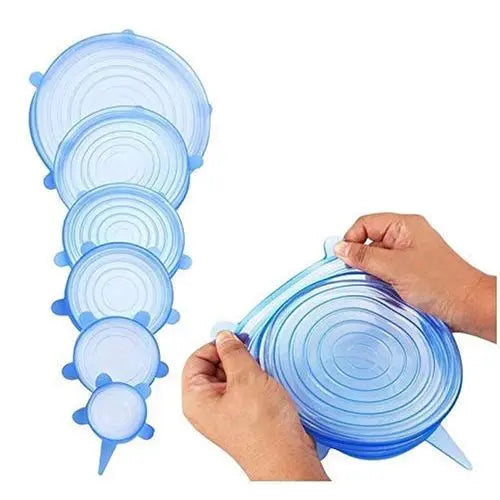 6PCS Silicone Spill Stopper Lid Set Techni Product