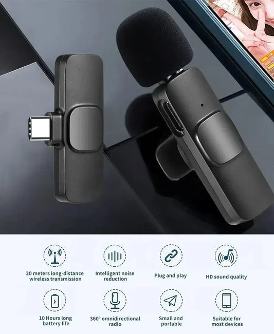 K8 Type-C Wireless Microphone Techni Product