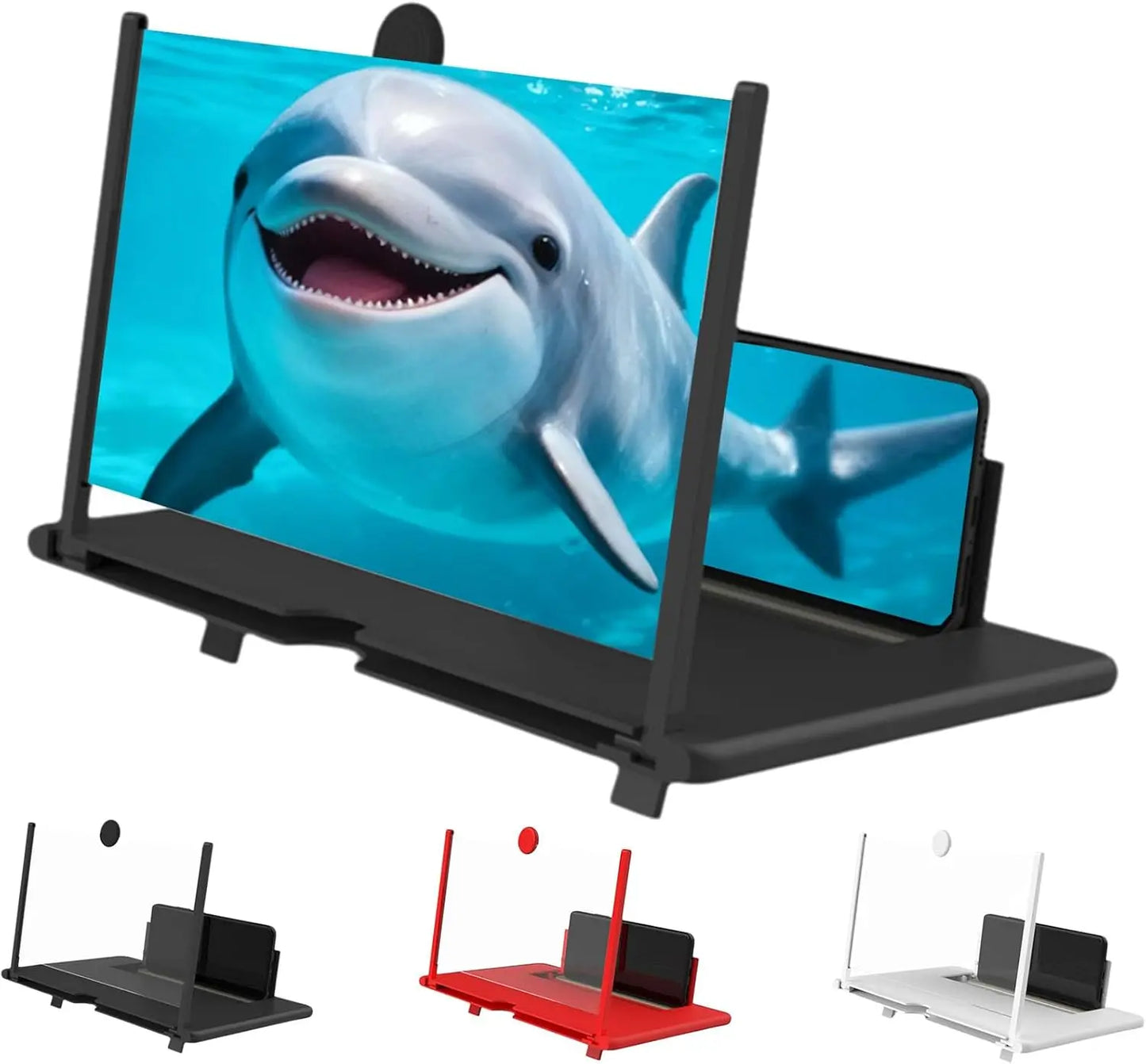 12” HD Mobile Screen Magnifier – Foldable Phone Cinema Stand