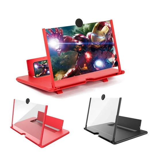 12” HD Mobile Screen Magnifier – Foldable Phone Cinema Stand