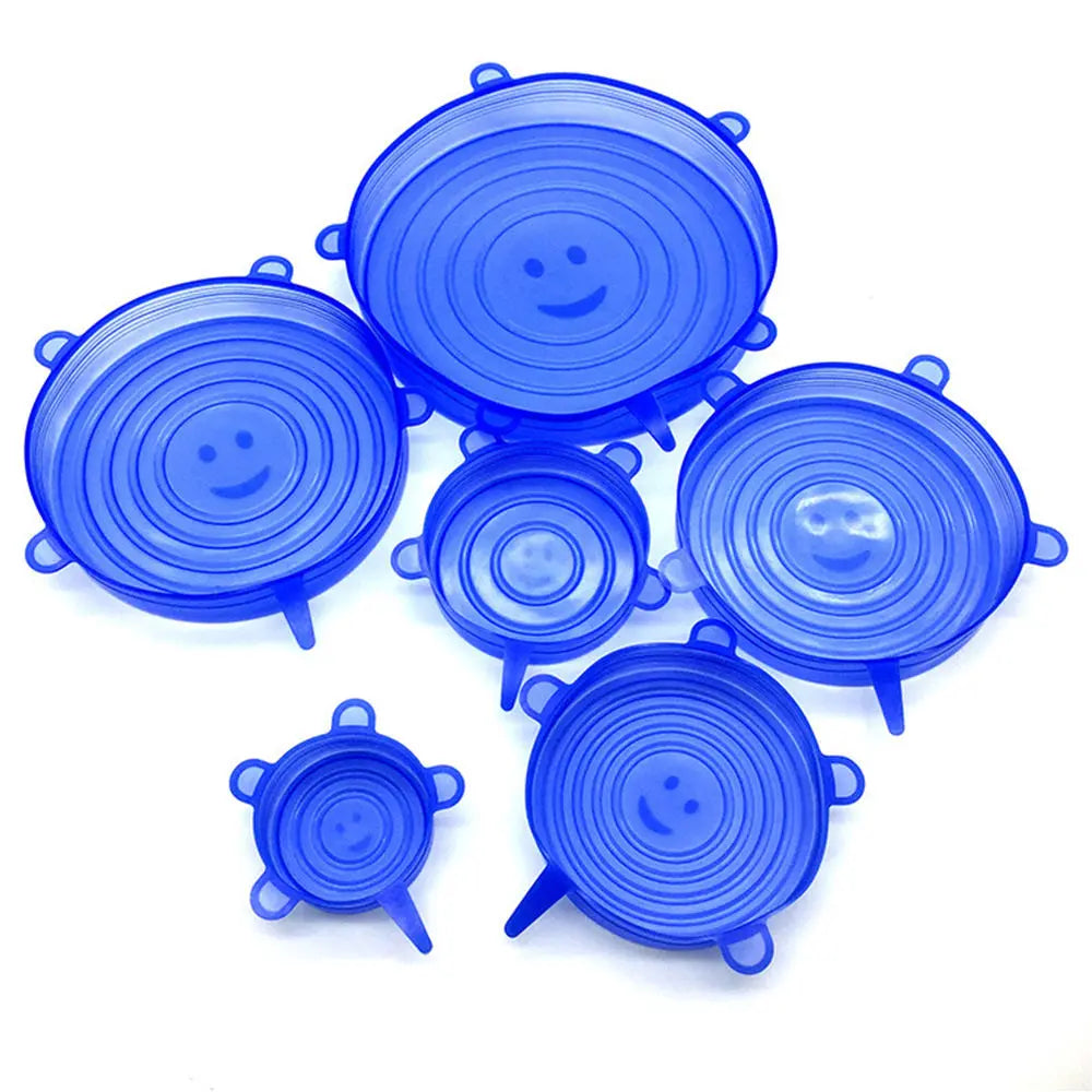 6PCS Silicone Spill Stopper Lid Set Techni Product