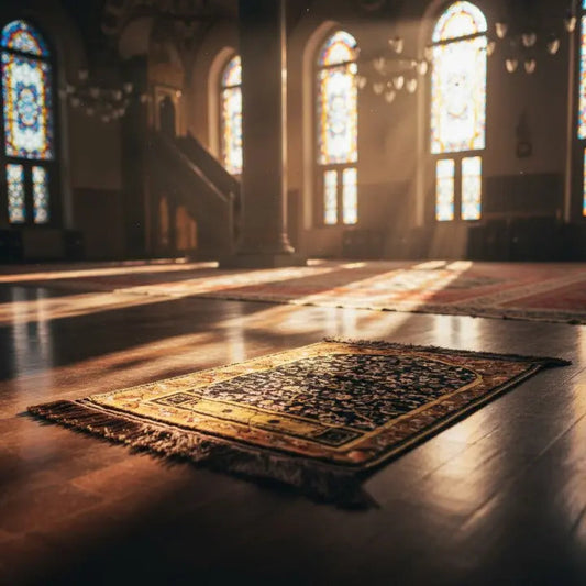 Travel-Friendly Velvet Prayer Mat Techni Product