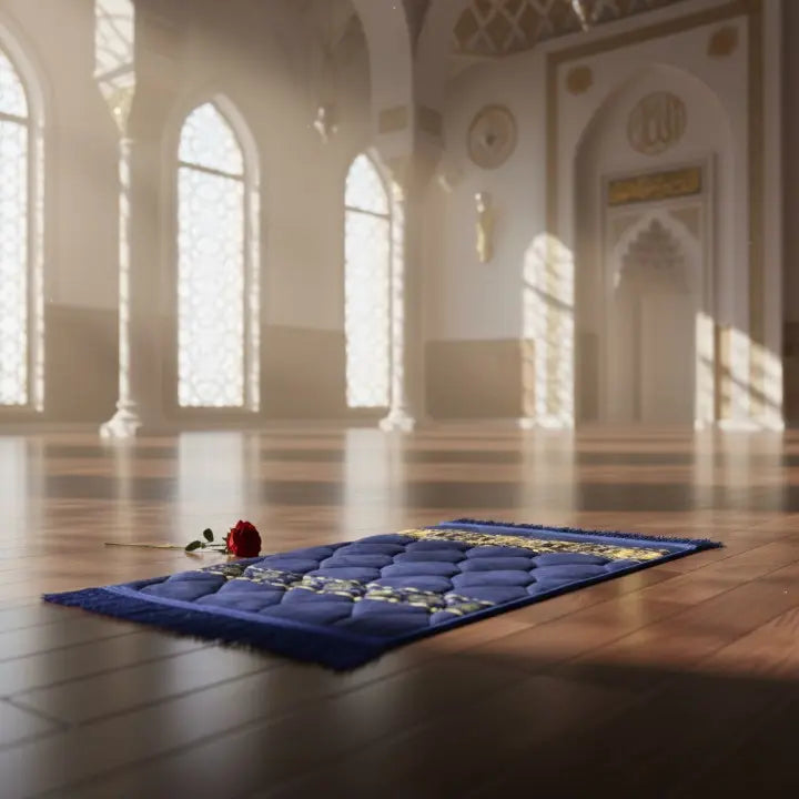 Travel-Friendly Velvet Prayer Mat Techni Product