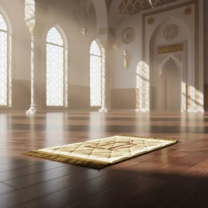 Travel-Friendly Velvet Prayer Mat Techni Product
