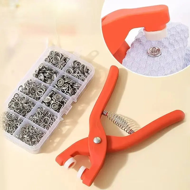 Plier Tool with 50 Metal Snap Buttons Kit Techni Product