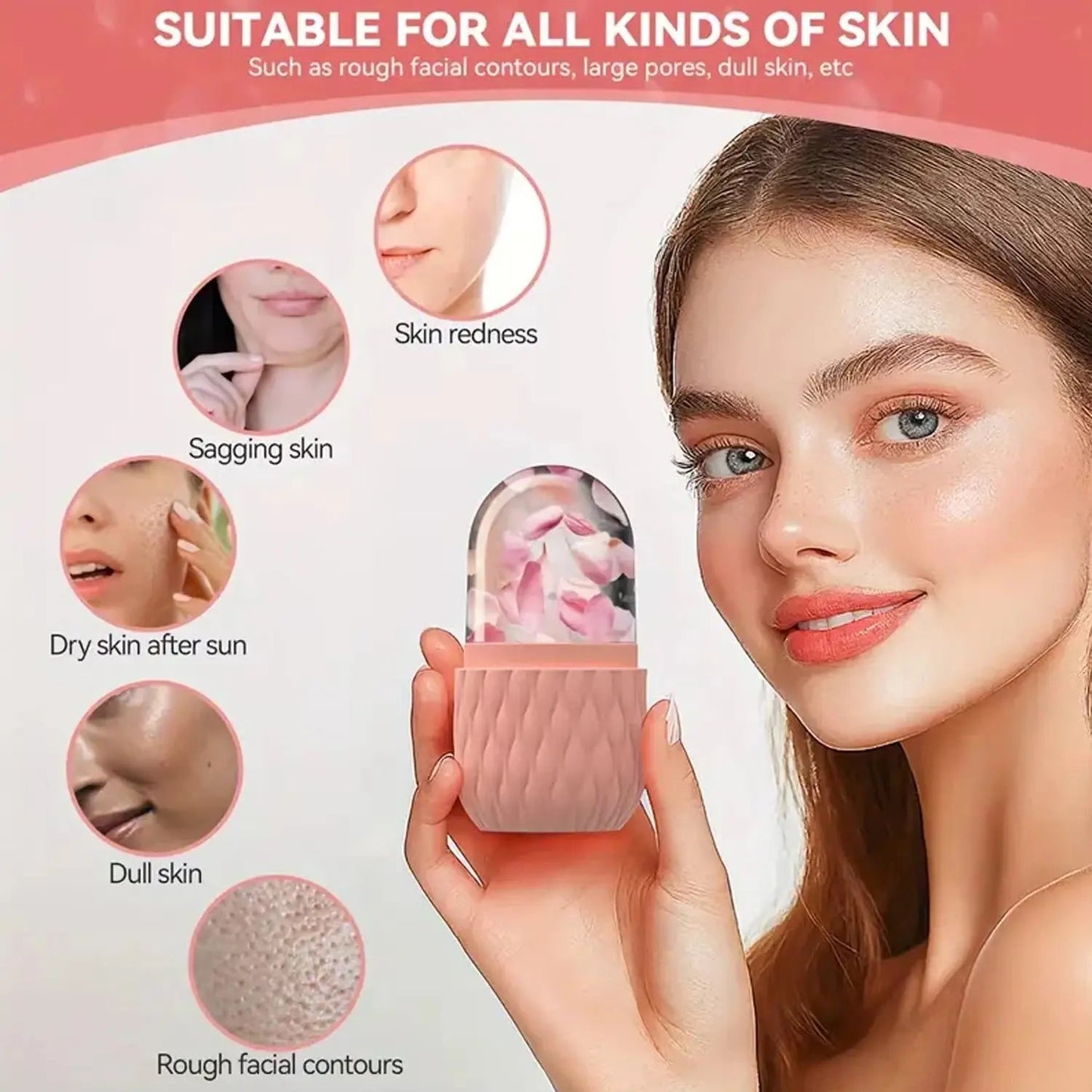 Silicone Ice Cube Facial Roller & Cleansing Scrub Techni Product