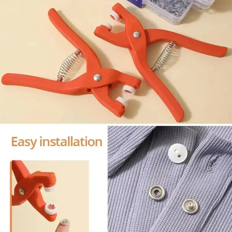 Plier Tool with 50 Metal Snap Buttons Kit Techni Product